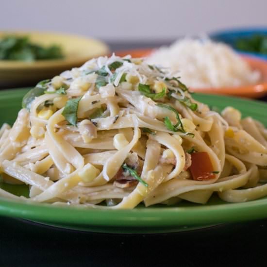 Fresh Corn Fettuccine