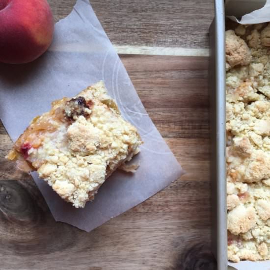 Peach Crumble Bars