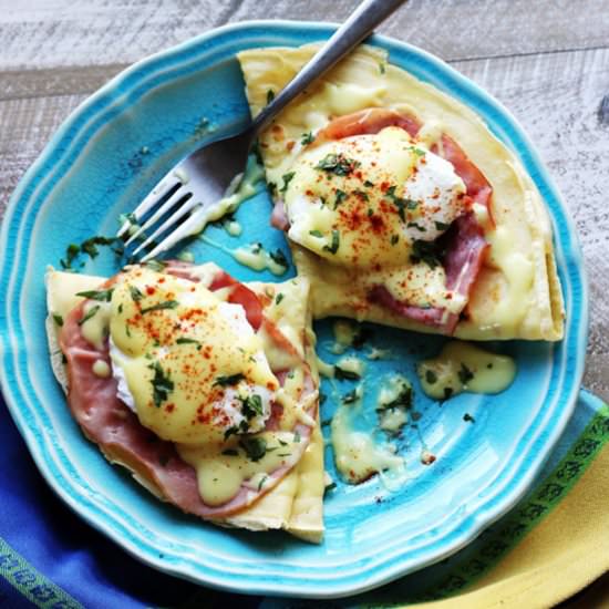 Easy Crepes Eggs Benedict