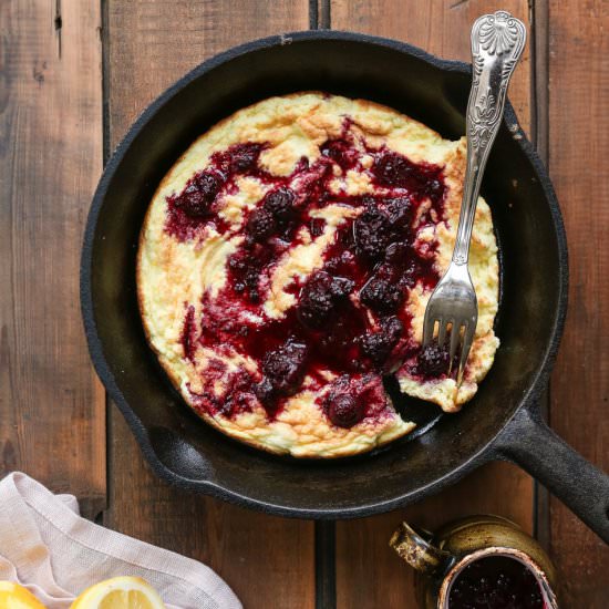 Lemon Soufflé & Berry Pancake