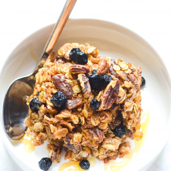 Blueberry Pecan Baked Oatmeal