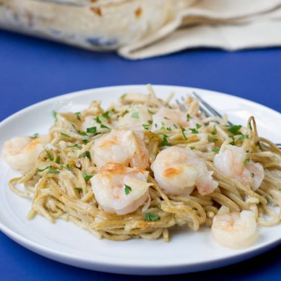 Shrimp Scampi Bake