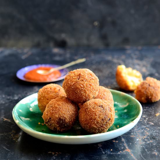 Saffron and chorizo arancini