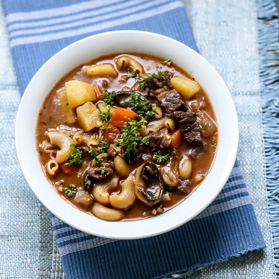 Chunky Beef and Pasta Stew