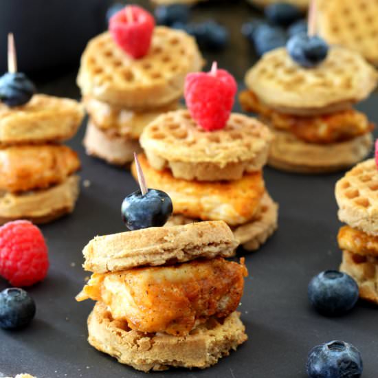 Mini Chicken Waffle Sliders