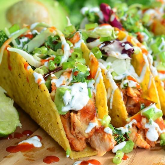 Sweet & Spicy Sriracha Chicken Taco