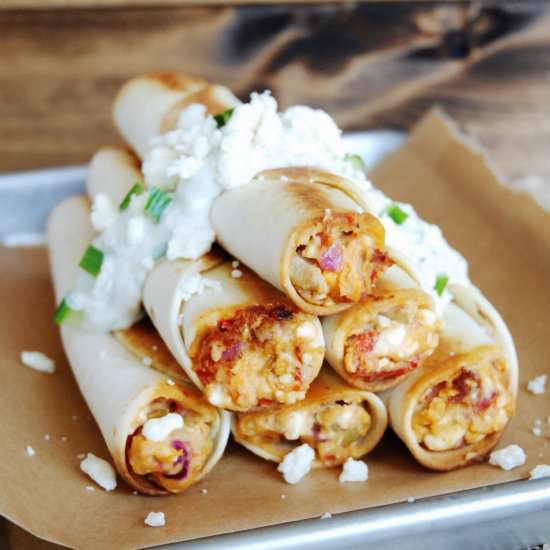Loaded Hummus Taquitos