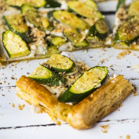 Zucchini Labneh Tart