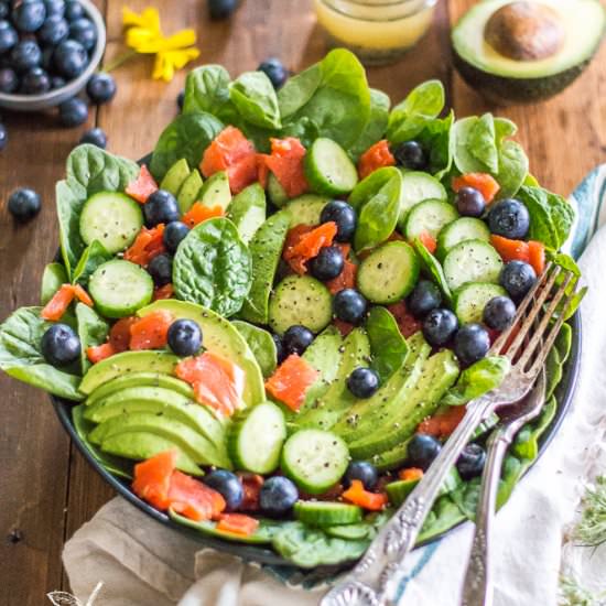 Smoke Salmon Salad w/ Lemon Dressing