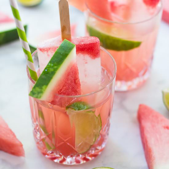 Watermelon & Coconut Water Poptails