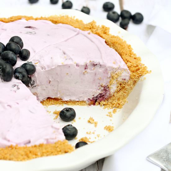 Frozen Blueberry Cream Pie