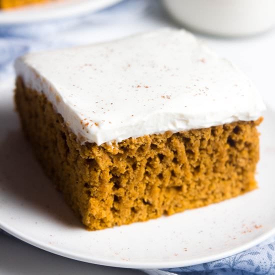 Cream Cheese-Frosted Pumpkin Cake
