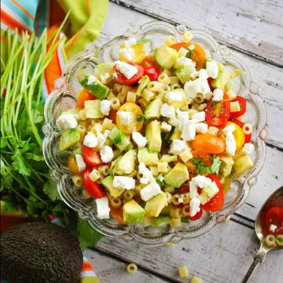 Greek Avocado Pasta Salad