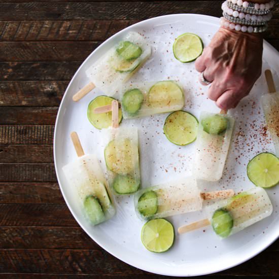 Tequila Lime Boozy Ice Pops