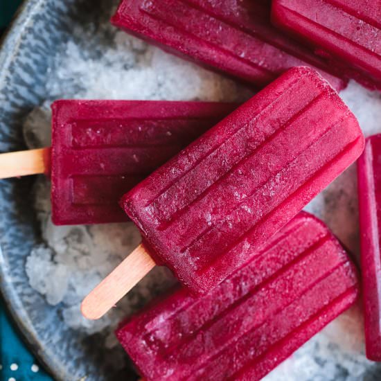 Hibiscus Lemonade Popsicles
