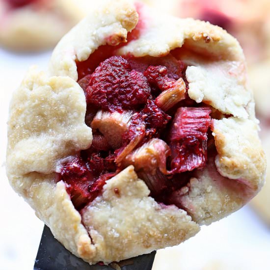 MINI RASPBERRY RHUBARB GALETTES