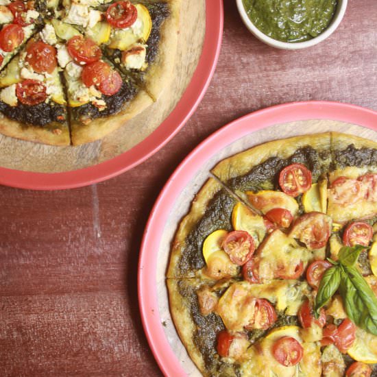 Homemade Pesto Pizza