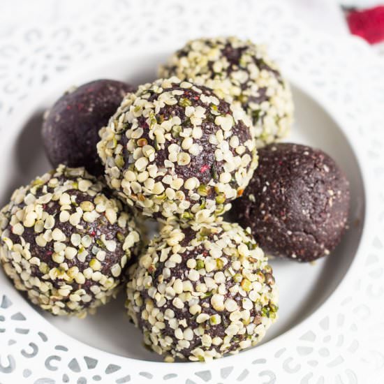 Chocolate Raspberry Bliss Balls