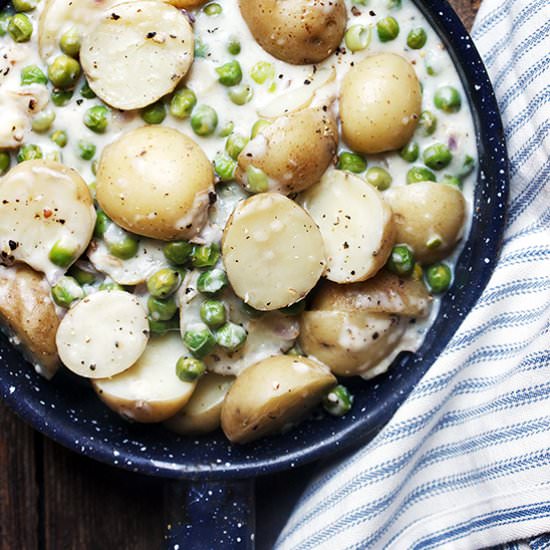 Creamed Peas and Potatoes