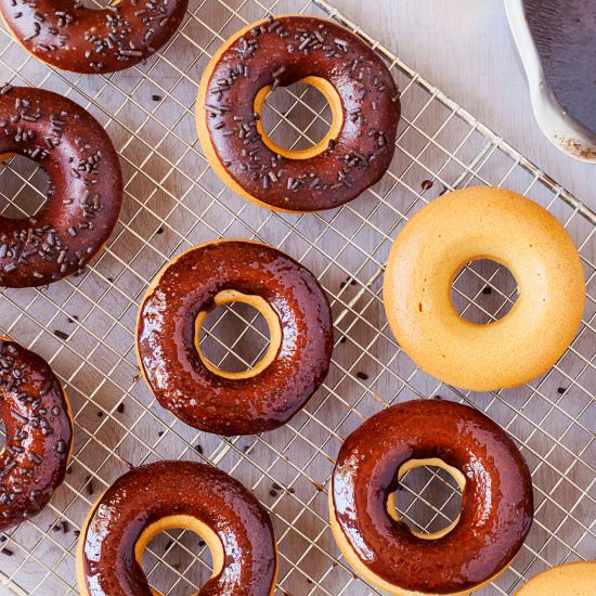 Baked Mocha Doughnuts