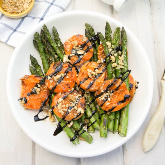 Grilled Asparagus and Apricots