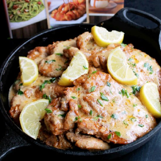 Pork Chops w/ Lemon Thyme Cream Sauce