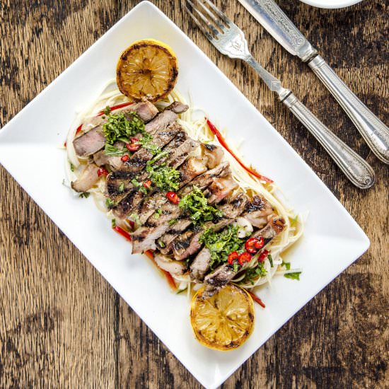 Green Papaya and Sirloin Salad