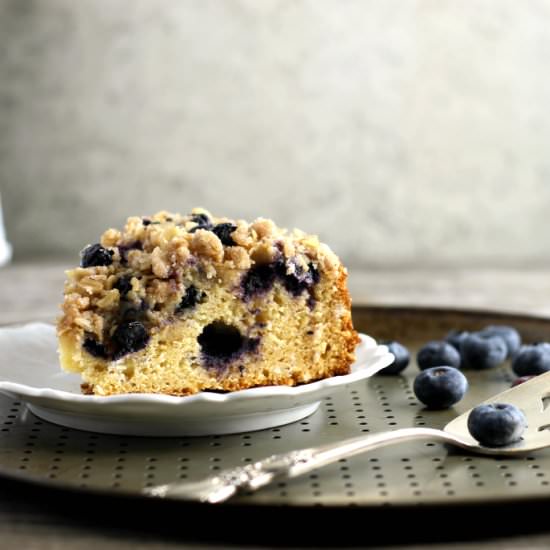 Blueberry Honey Oat Breakfast Cake