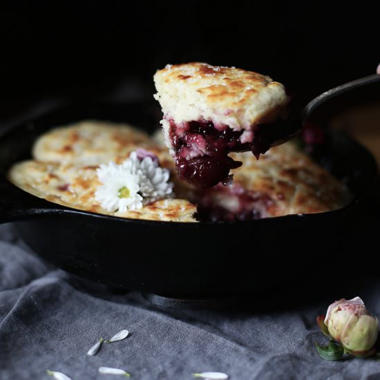 Cast Iron Cherry Cobbler