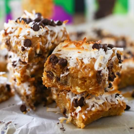 Caramel Coconut Blondies