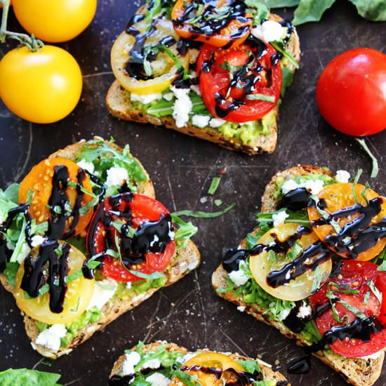 Avocado, Tomato, and Goat Cheese Toast
