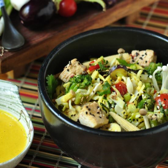 Cold Coconut Curry Noodle Salad