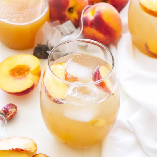 Peach Green Tea Vodka Spritzer