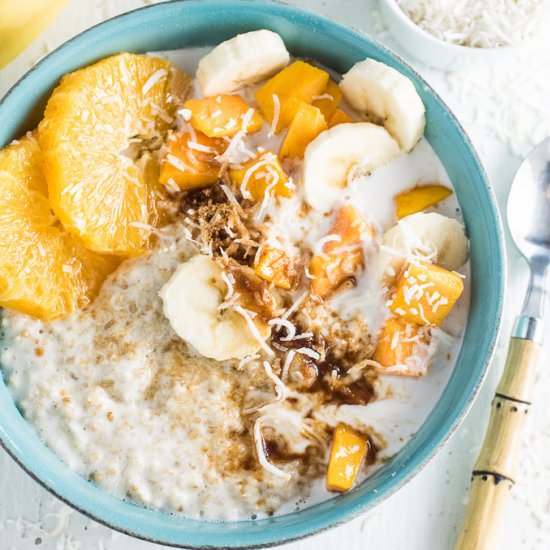 Tropical Summer Coconut Oatmeal