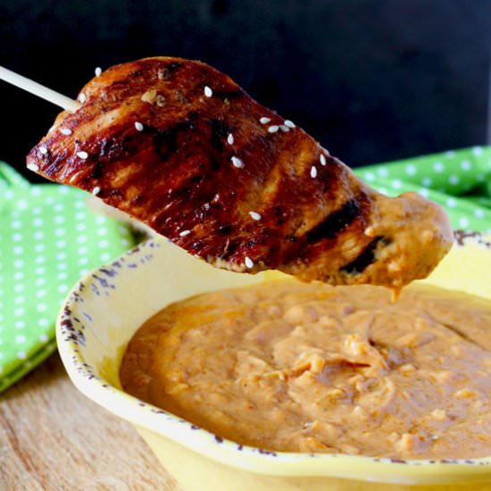 Satay with Spicy Peanut Sauce