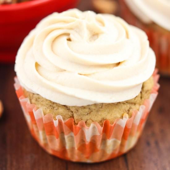 Banana Peanut Butter Cupcakes