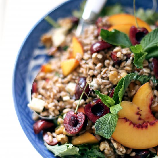 Stone Fruit and Faro Salad