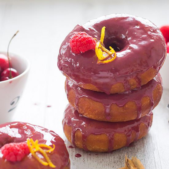 Mulled Wine Glazed Doughnuts