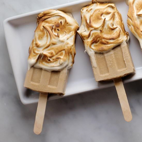 Coffee Malted Baked Alaska Pops