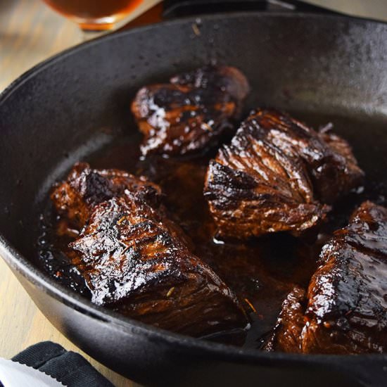 Beer Teriyaki Marinated Steak Tips