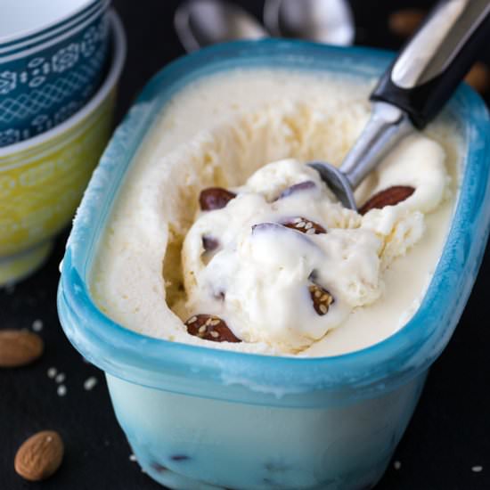 Sesame Almond Ice Cream