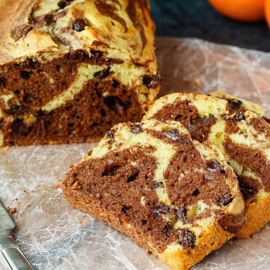 Marbled Chocolate Orange Bread