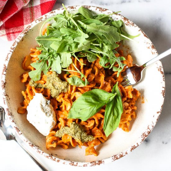 Roasted Red Pepper Pasta Bowl