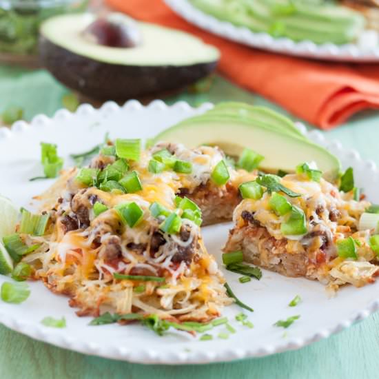 Hash Brown Crust Mexican Pizza