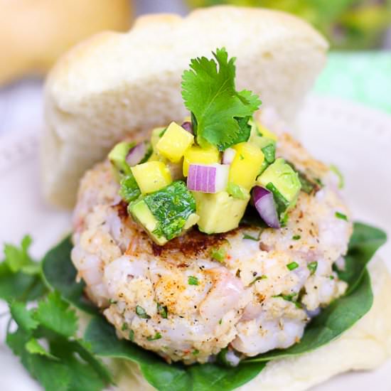 Shrimp Burgers with Salsa