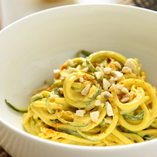 Raw Vegan Curry Zucchini Noodles