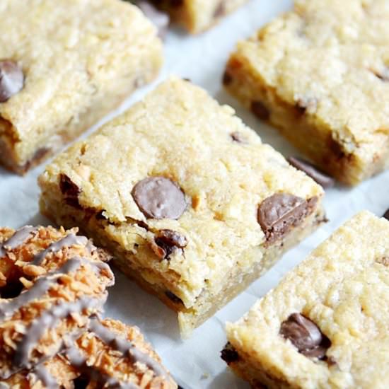 Caramel & Coconut Blondies