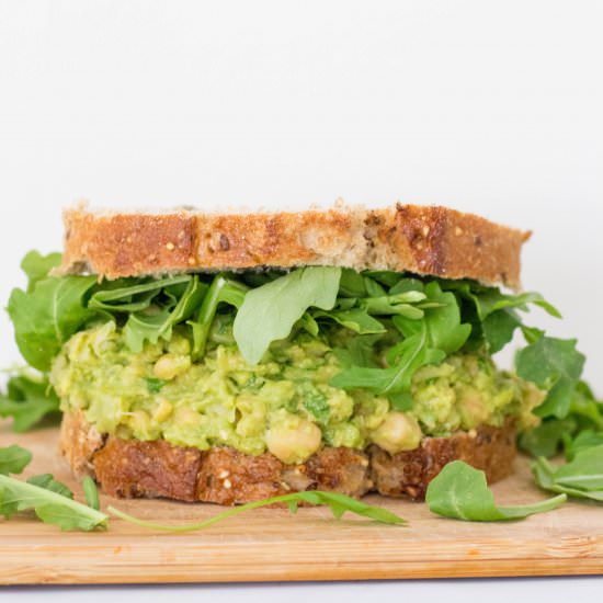 Chickpea and Avocado Sandwich