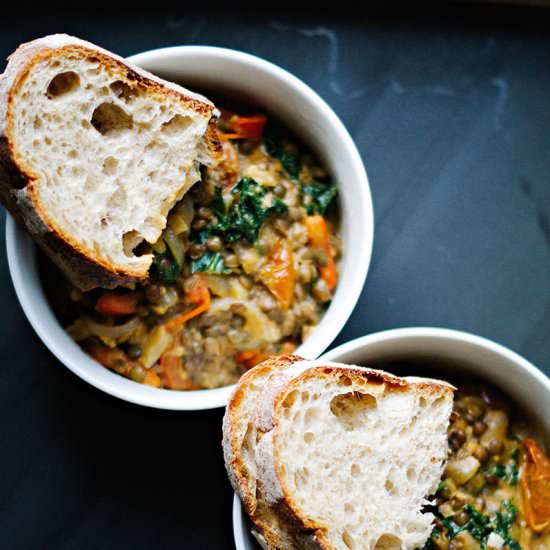 Creamy Coconut and Tomato Lentils