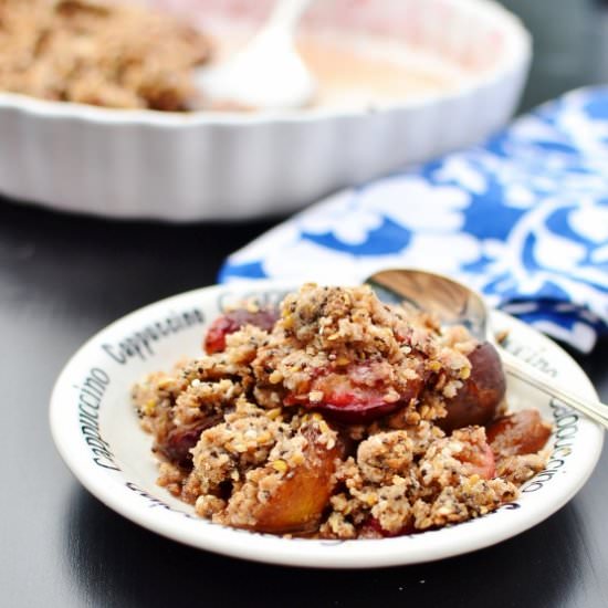 Breakfast Plum Crumble
